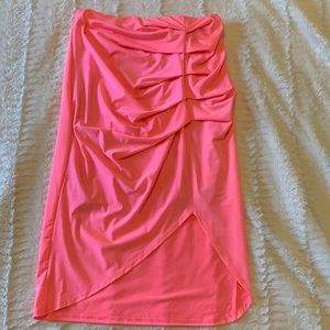 Neon Pink Midi Skirt